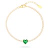 Bracciale Tennis heart emerald
